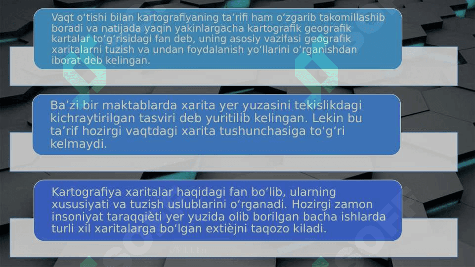 Kartografiyaning rivojlanishi va tarixi 3