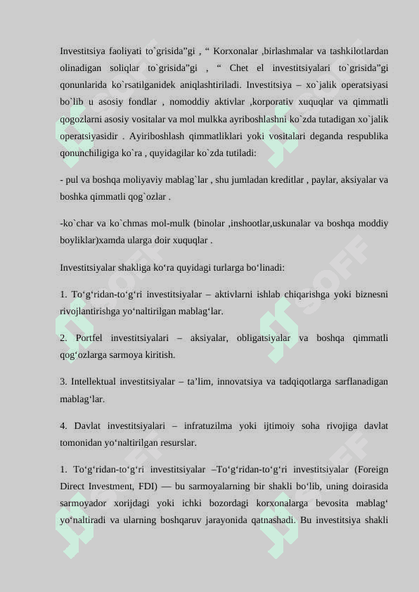 Investitsiyalarni jalb etish va ulardan foydalanishning iqtisodiy samaradorligi 6