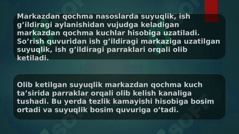 Markazdan qochma quduqli nasoslar 3