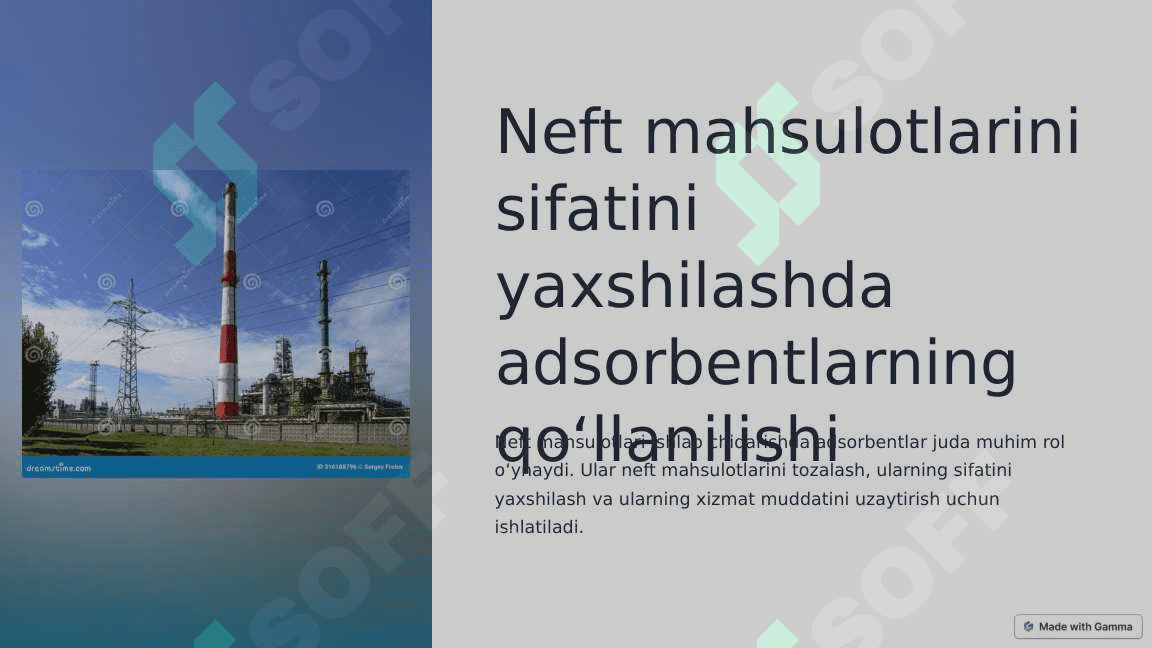 Neft mahsulotlarini sifatini yaxshilashda adsorbentlarning qo’llanilishi 2