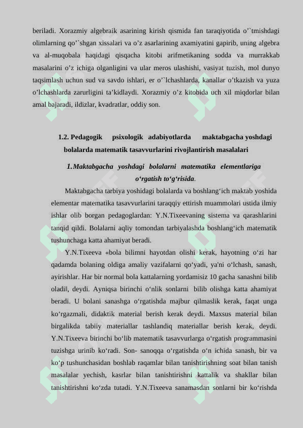TAYYORLOV GURUH BOLALALRIGA  ARIFMETIK MASALALARNI YECHISHNI O’RGATISH 8