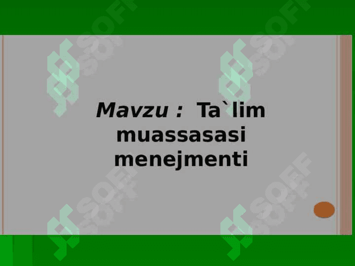 Ta'lim muassasasi menejmenti 2