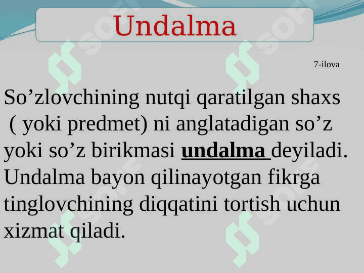 Gap bo’laklari sanalmaydigan birliklar 6