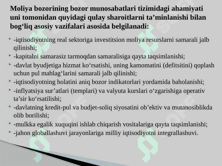 Moliyaviy bozorlar 8