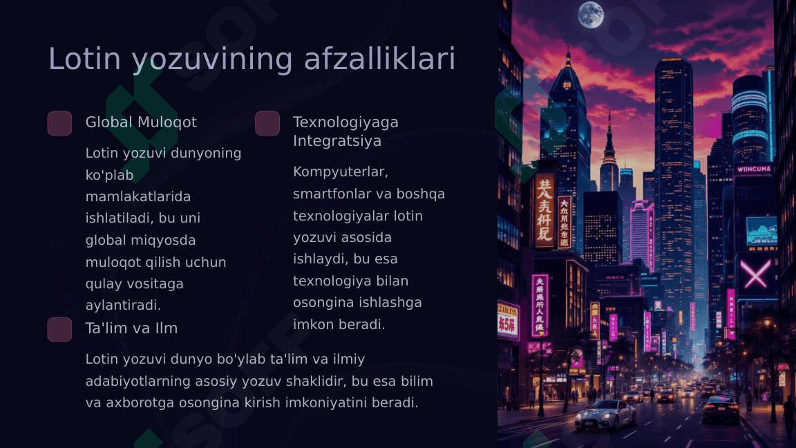 Lotin tilida olmosh. (ego-men, poroma-men uchun, tersi-toza holda) 4