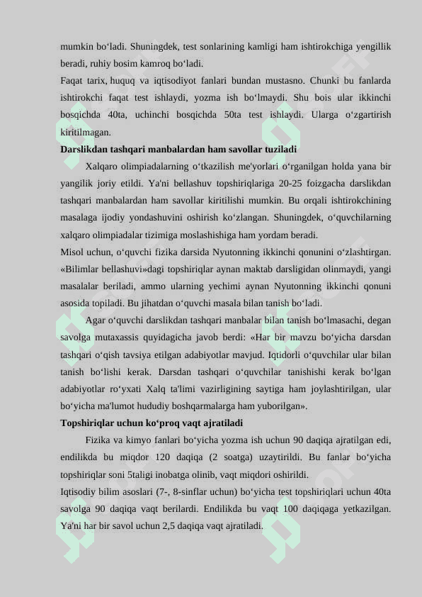 4 sinfda bellashuvlarning mazmuni va ularni tashkil qilish usullariga topshiriqlar tizimini ishlab chiqish 3