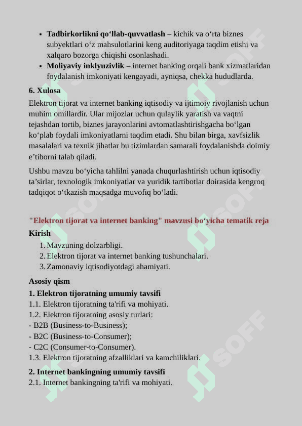 Dars ishlanma(Elektron  tijorat va internet banking nima?) 3