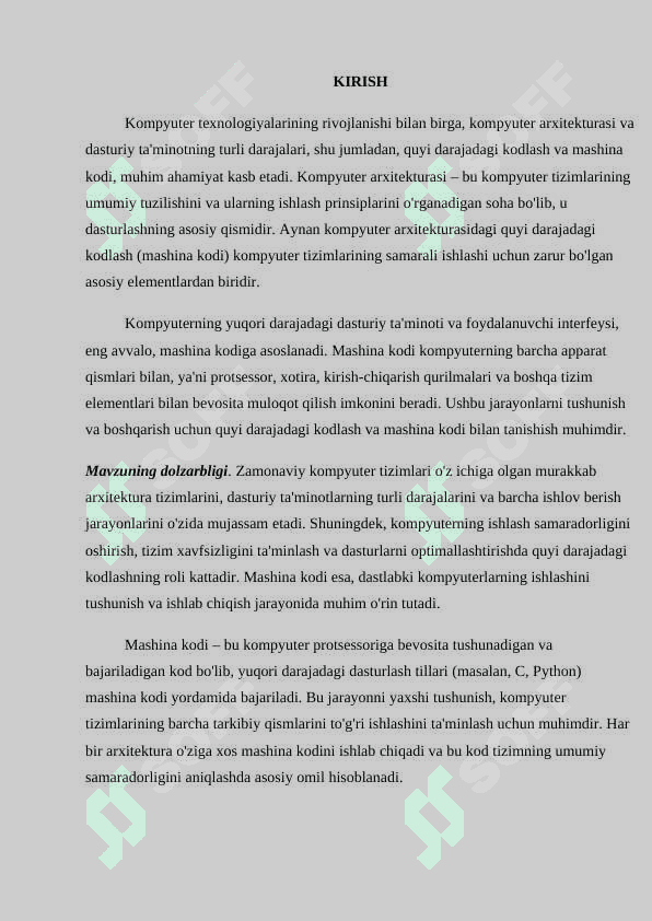 Kompyuter arxitekturasida quyi darajadagi kodlash. Mashina kodi 3
