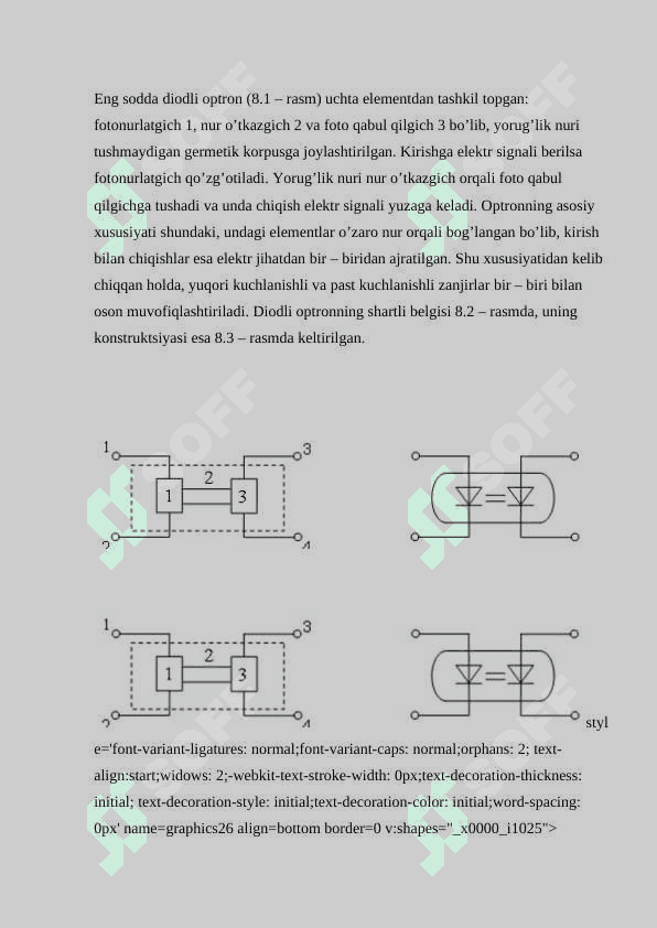 Optronlar tuzilishi va qo’llanilishi. 8