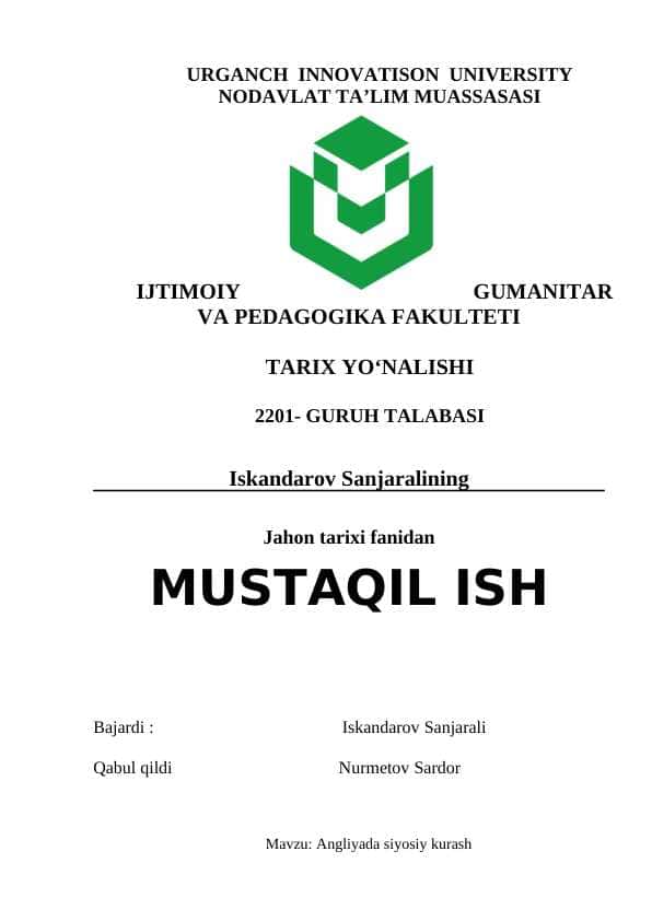 Angliyada siyosiy kurash