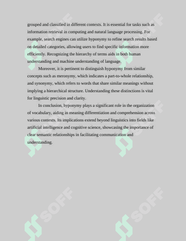 The problems of hyponymy and incompatibility in linguistics 4