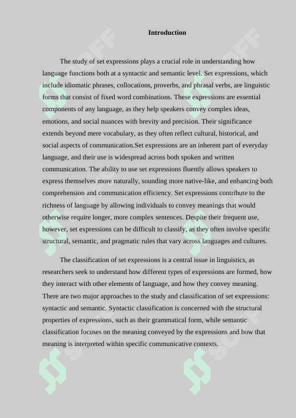 Various approaches to the study of set expressions and the problem of their classification 3