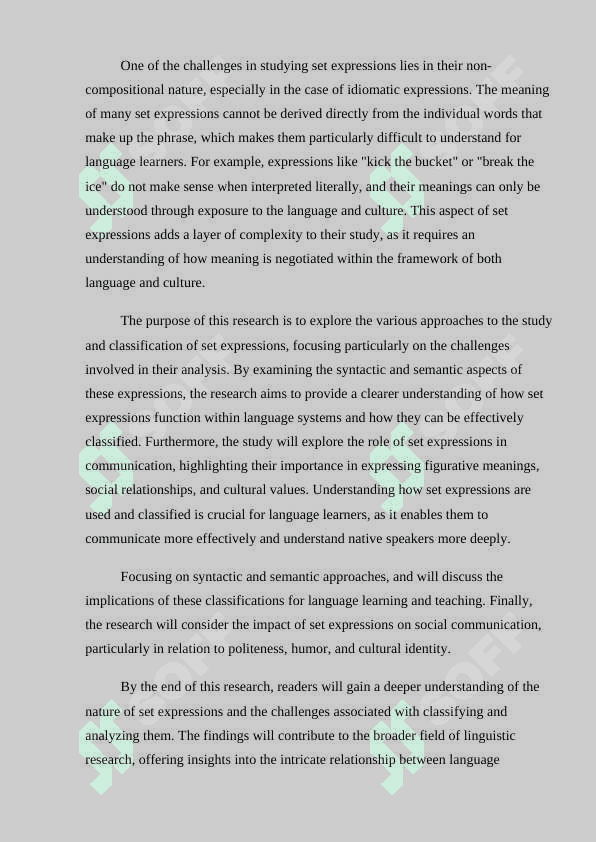 Various approaches to the study of set expressions and the problem of their classification 4