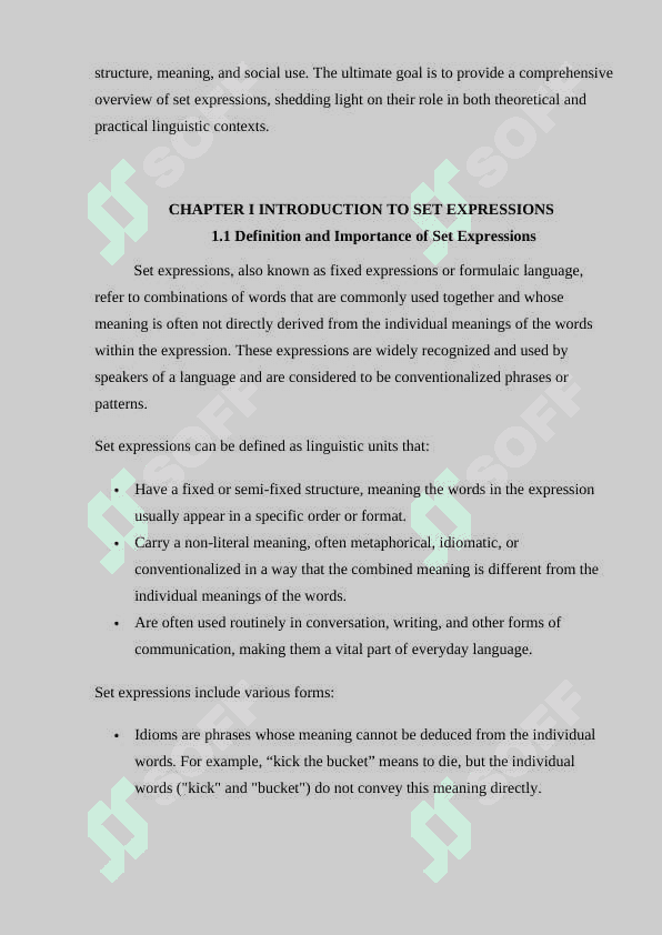 Various approaches to the study of set expressions and the problem of their classification 5