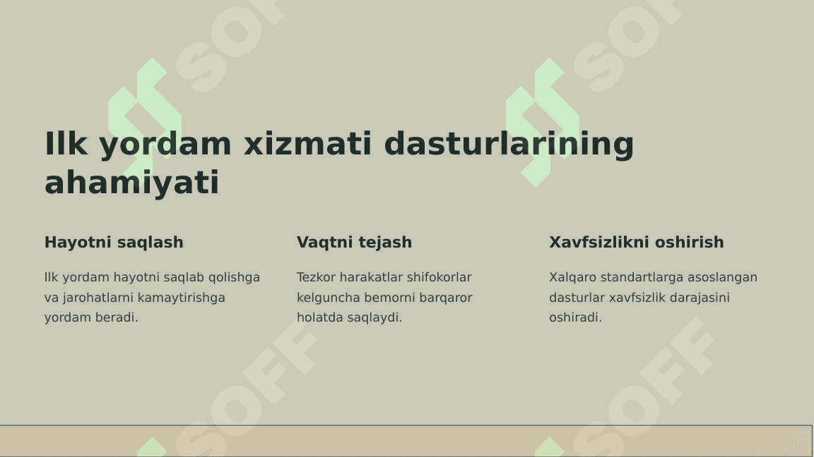 Ilk yordam xizmati dasturlarining tahlili 2