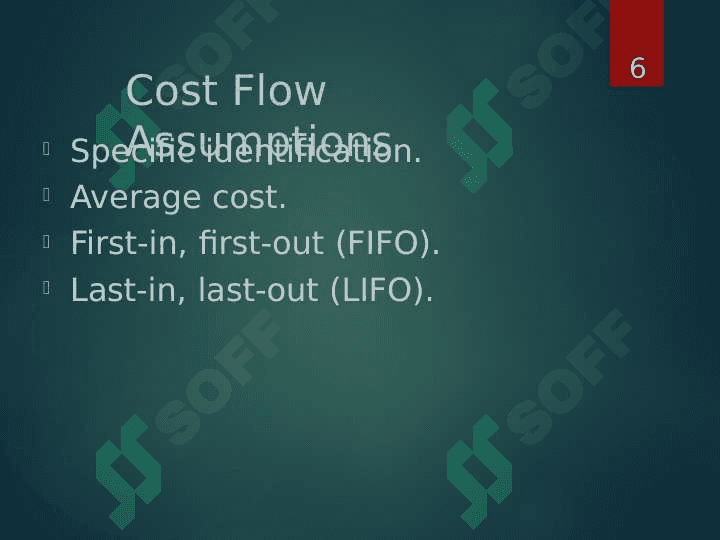 Sales of Costs 6
