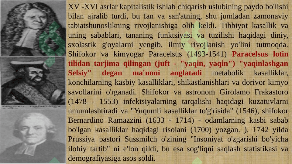 Gigiyena tarixi . Gigiyena fani vujudga kelishi 7