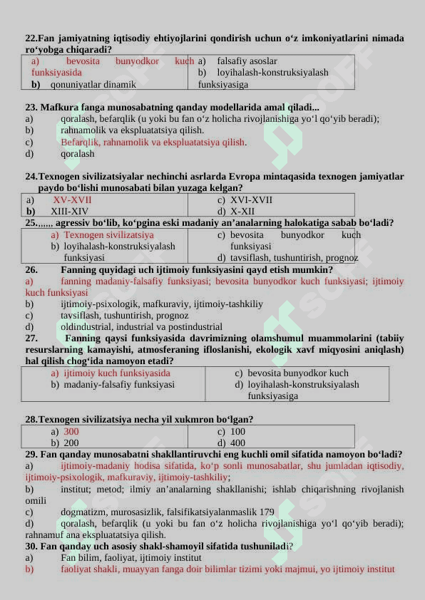 Iqtisodiyot magistratura mutaxasisligi 1-kurs talabalari uchun “Ilmiy tadqiqot metodologiyasi” fanidan yakuniy nazorat test savollari javobi bilan 4