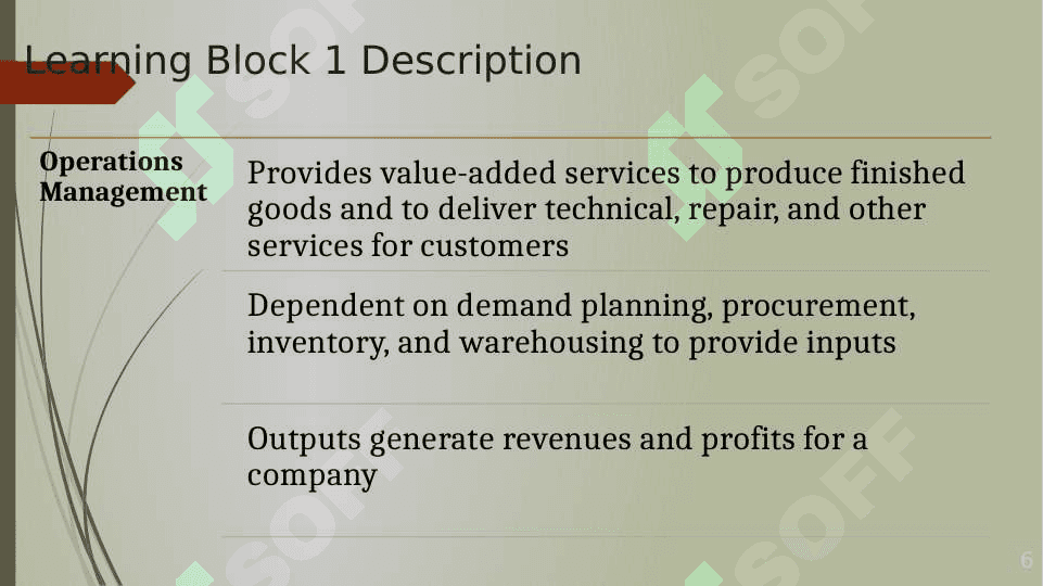 Manufacturing and Service 6