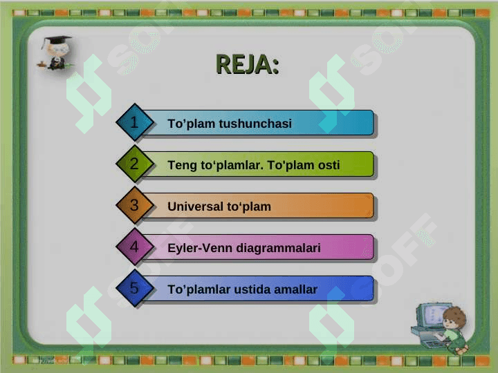 To’plamlar va ular ustida amallar 2