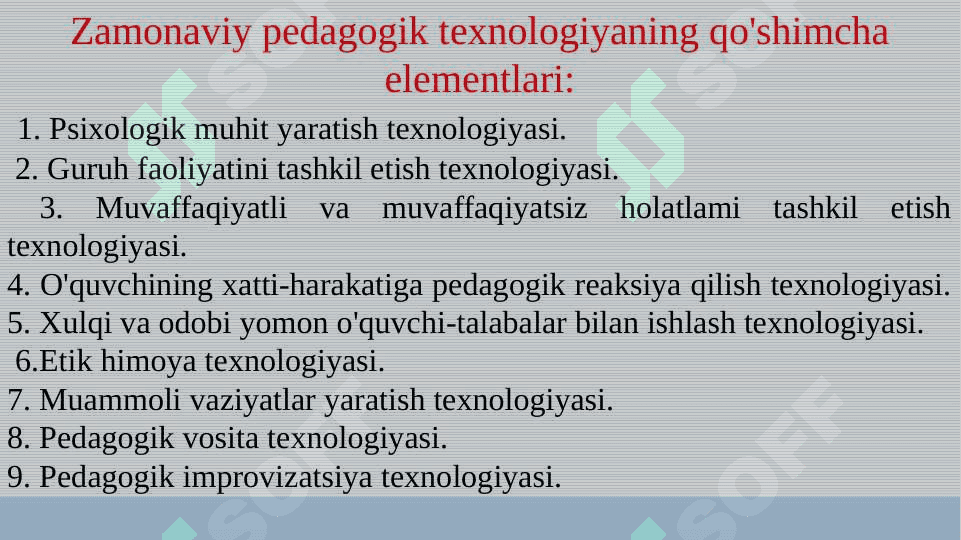 O‘qituvchining o‘quv mashg‘ulotini loyihalash faoliyati 7