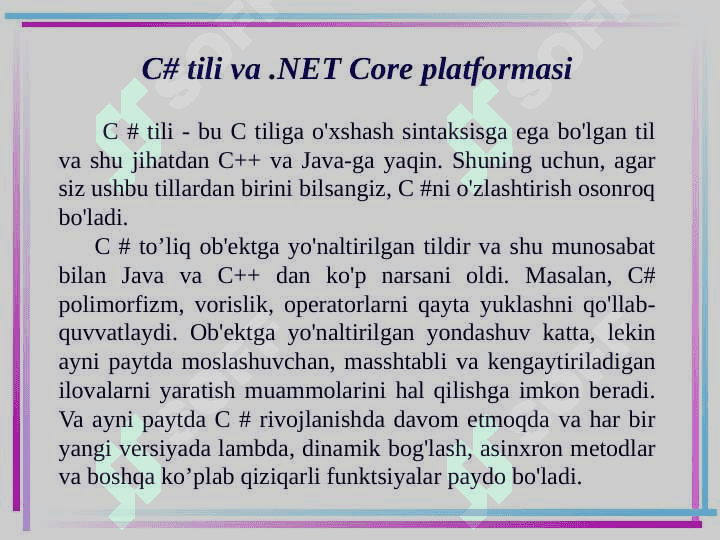 C# tiliga kirish 3