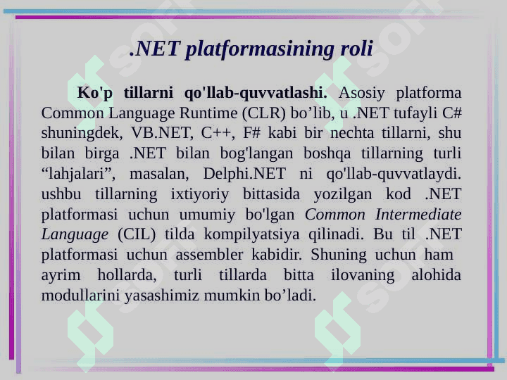 C# tiliga kirish 5