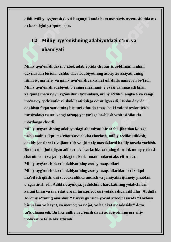 Milliy uyg‘onish davri o‘zbek adabiyoti. Maqsad va vazifalari. 7