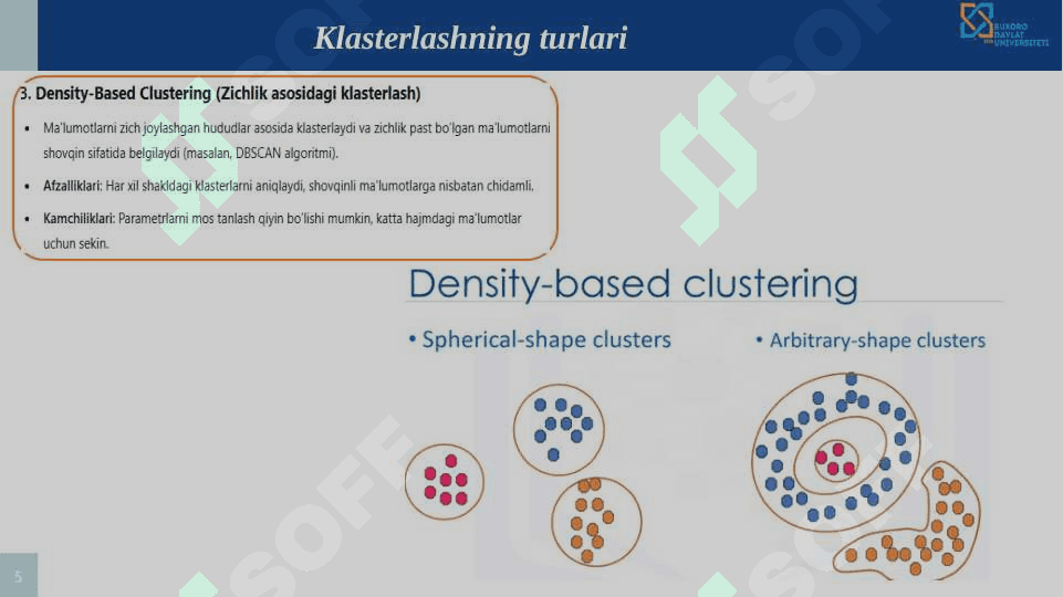 Ma'lumotlarni klasterlash va   K-means algoritmi 5
