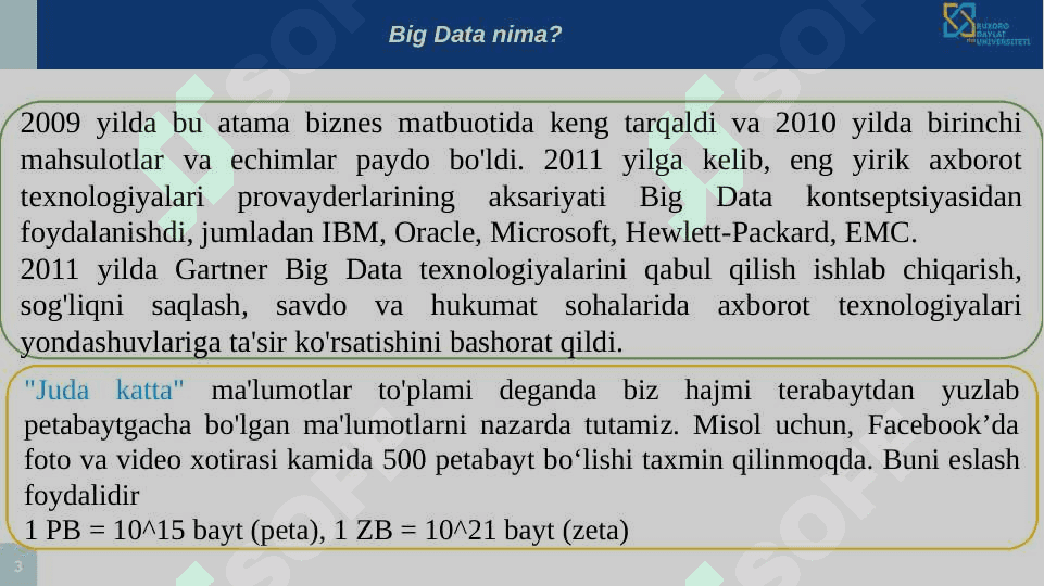 Big data tushunchasi va asoslari 3