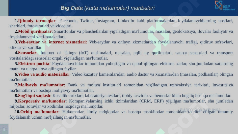 Big data tushunchasi va asoslari 5