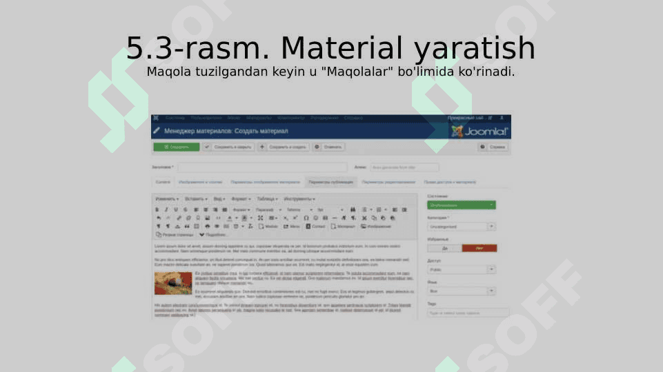 JOOMLA ORQALI VEB-SAYTNI YARATISH 8