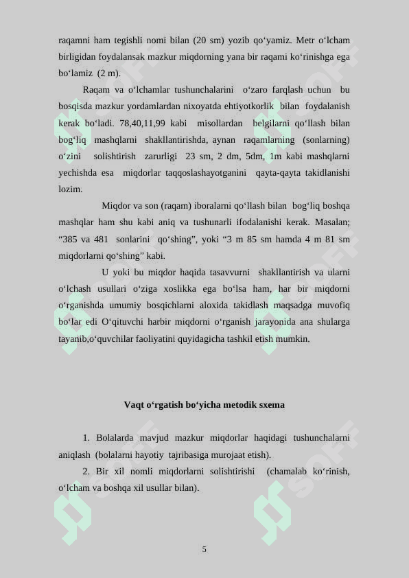 3-sinfda uzunlik o’lchov birliklarini o’rgatish metodikasi 5