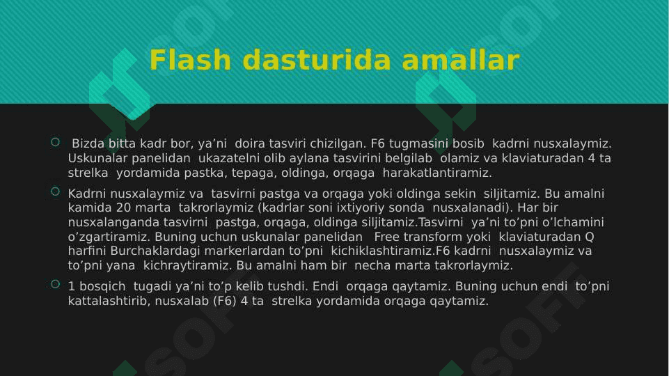 FLASH DASTURIDA ISHLASH 6