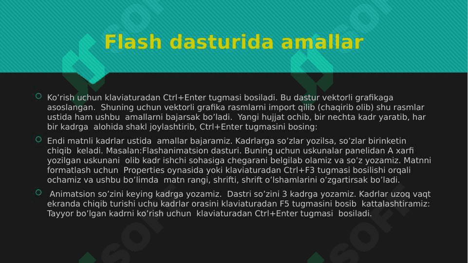 FLASH DASTURIDA ISHLASH 8