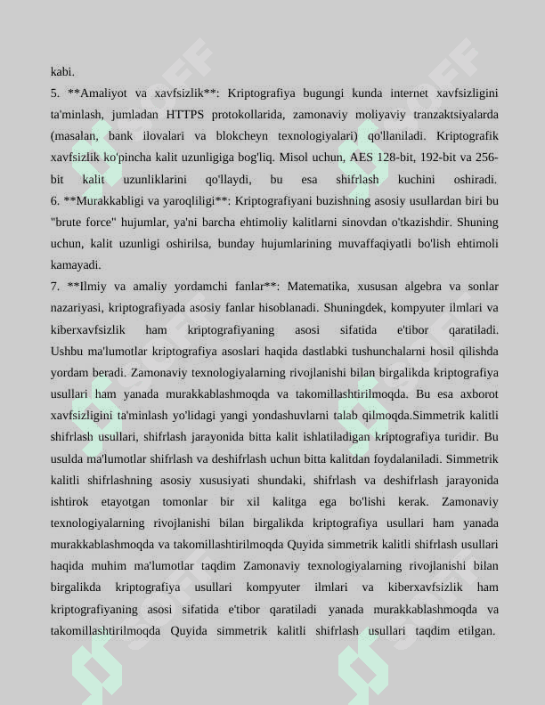 AXBOROTNI XIMOYALASHNING KRIPTOGRAFIK USULLARI 4