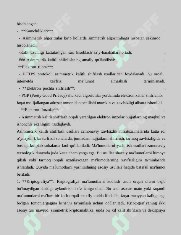 AXBOROTNI XIMOYALASHNING KRIPTOGRAFIK USULLARI 8