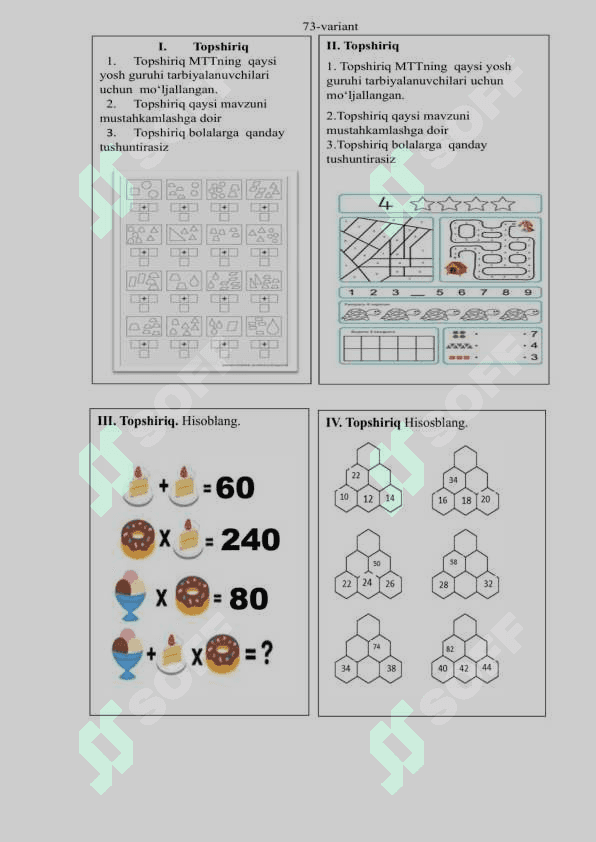 GEOMETRIK SHAKLLAR matematika topshiriq 2