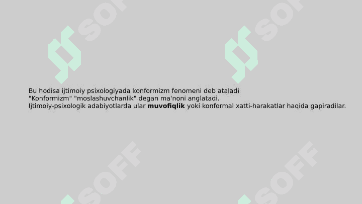 Guruh bosimi.Konformlik turlari 4
