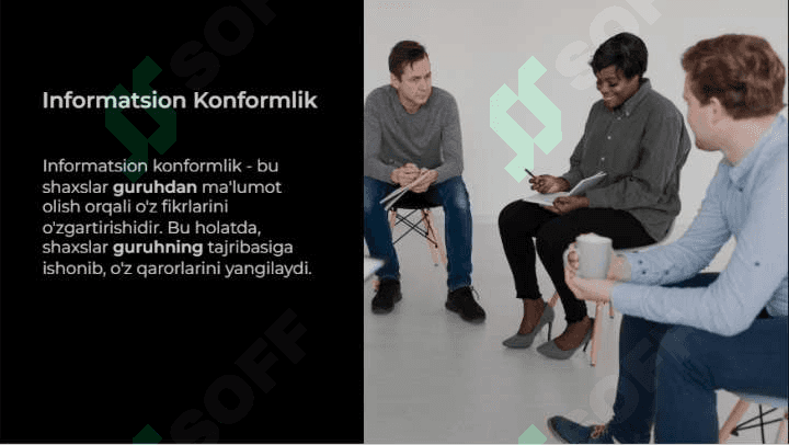 Guruh bosimi.Konformlik turlari 8