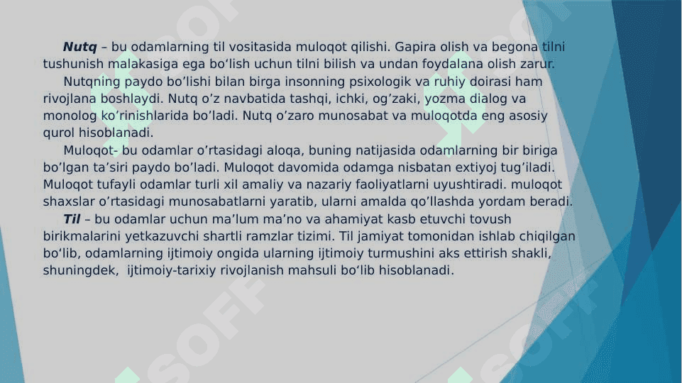Nutq, muloqot, o’qish va yozish malakalari 3