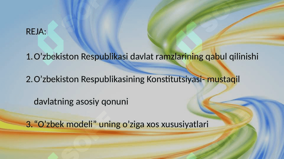 O’zbekiston tanlagan mustaqil rivojlanish yo’li va uning ahamiyati 2