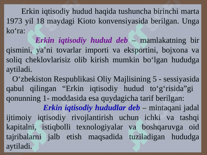 Jаhоn iqtisоdiyotidа erkin iqtisоdiy  hududlаrning  tutgаn o‘rni pptx 4