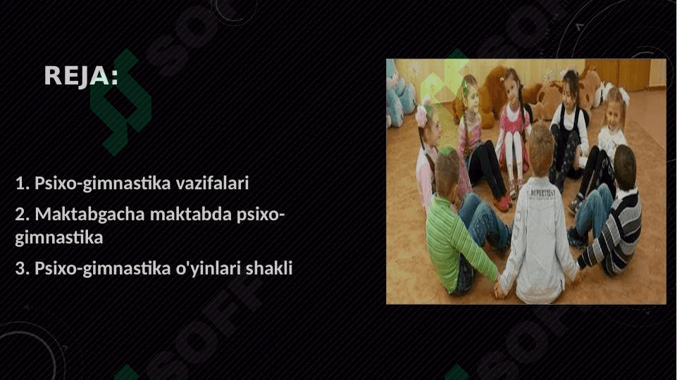 Psixologik xizmat asoslari fanidan “psixogimnastika” mavzusida tayyorlagan mustaqil ishi 2