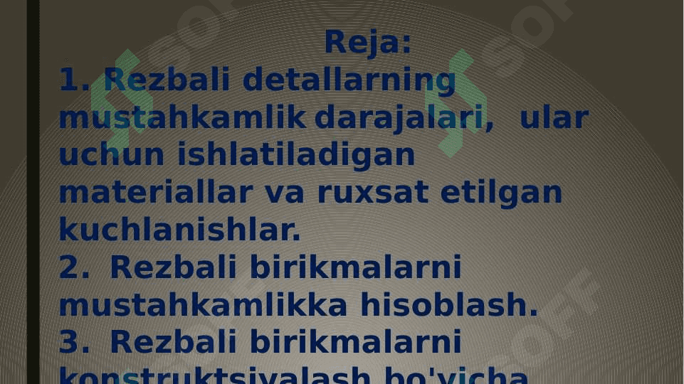 Rezbali birikmani mustahkamligini hisoblash 2