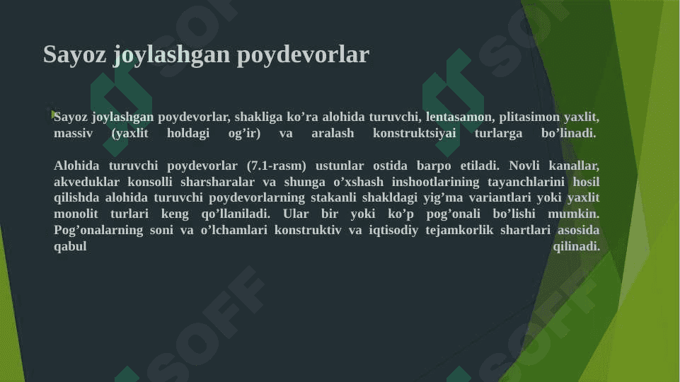 Sayoz joylashma poydevorlarning konstruktiv o’lchamlarini aniqlash va ish chizmasini  tuzish 2