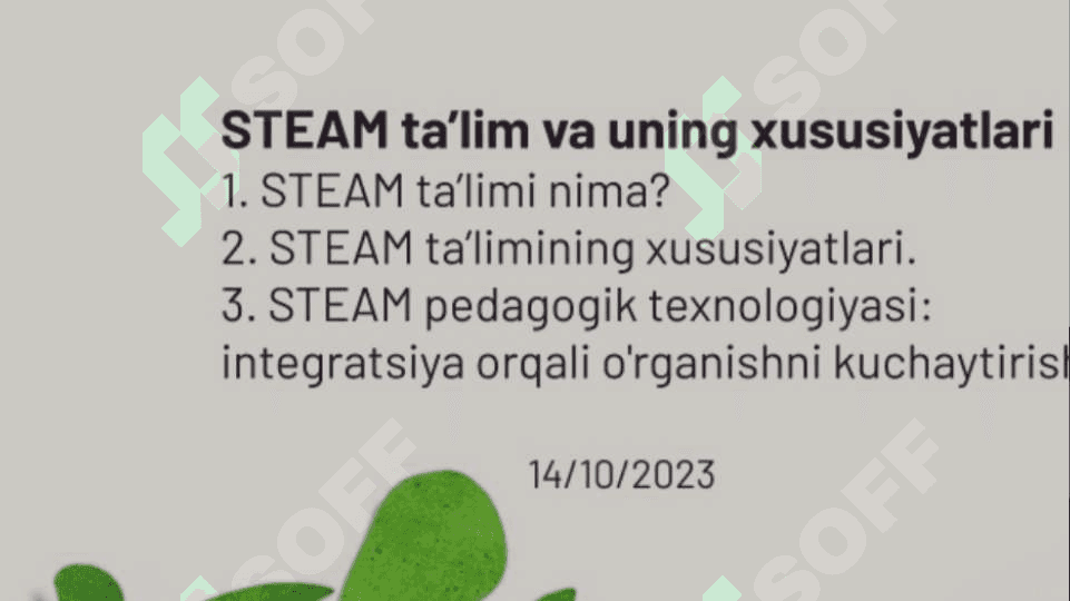STEAM ta’limida integrativ yondashuv 6