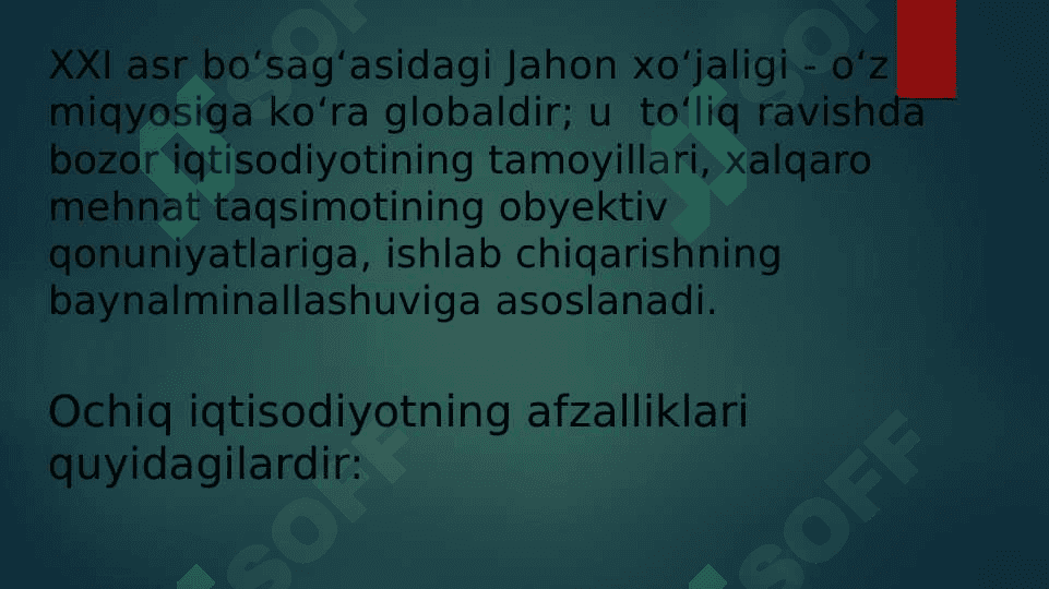 Xalqaro iqtisodiy munosabatlar va uning shakllanishi 4