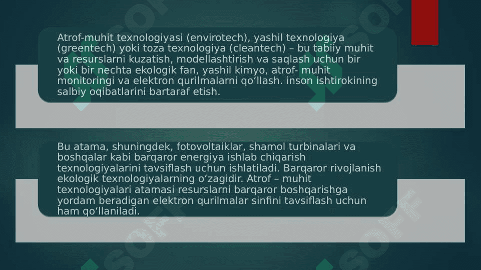Yashil texnologiyalar ni joriy etishni davlat tomonidan qo'llab quvvatlanishi 2