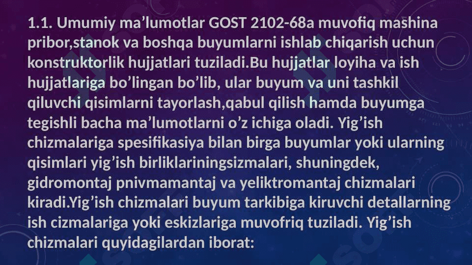 Yigish chizmalari 2